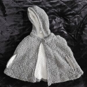 Carter's Gray Fleece Hooded Cape